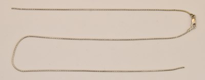 Lot 1322 - An 18ct white gold dainty necklace with...