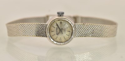 Lot 1514 - KASTER; an 18ct white gold lady's wristwatch,...