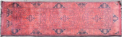 Lot 110A - A pair of Afghan Kahl Mohammed woollen runners...