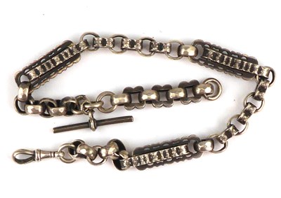 Lot 1092 - A Victorian silver interlocking bar belcher...