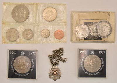 Lot 1495 - A Victoria 1896 crown, Victoria 1887 half...