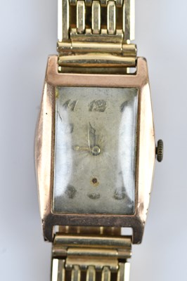 Lot 1199 - A 9ct gold gentleman’s wristwatch, the...