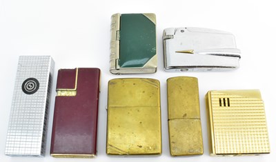 Lot 380 - Six various vintage lighters including Zippo,...