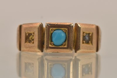 Lot 1274 - A Victorian 9ct rose gold ring made up of...