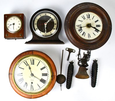Lot 138 - A collection of four clocks comprising a small...