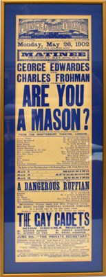 Lot 584 - An early 20th century theatre advertising...