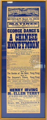 Lot 582 - An early 20th century theatre advertising...