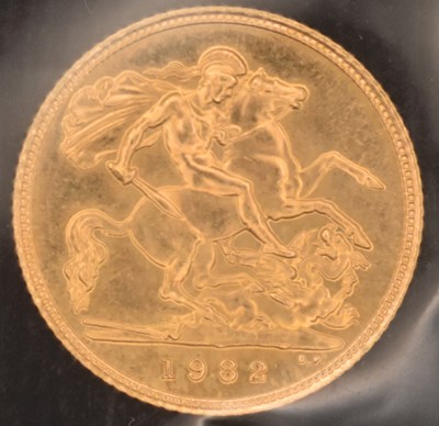 Lot 1482 - An Elizabeth II half sovereign, 1982.
