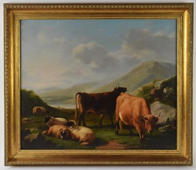 Lot 258 - UNATTRIBUTED; a modern oil on canvas, rural...