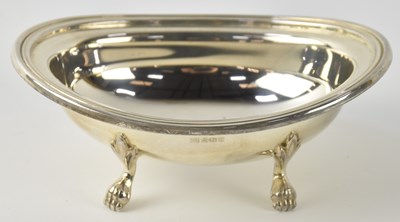 Lot 1177 - An Elizabeth II hallmarked silver oval footed...