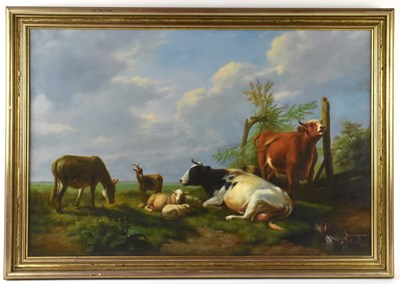 Lot 288 - UNATTRIBUTED; modern oil on canvas, rural...