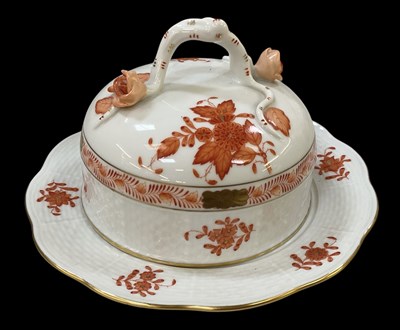 Lot 612 - HEREND; a Hungarian hand painted porcelain...
