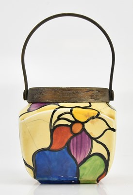 Lot 1401 - CLARICE CLIFF; a preserve jar in the...