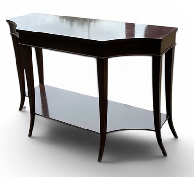 Lot 69 - BAKER; a modern contemporary mahogany veneered...