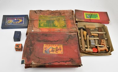 Lot 2096 - MECANNO; boxed assorted models, two clockwork...