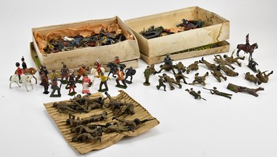 Lot 2130 - A collection of painted lead figures including...