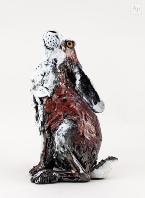 Lot 494 - PHIL HAYES for Island Pottery; a raku...