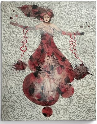 Lot 208 - UNATTRIBUTED; a large modern Turkish oil on...