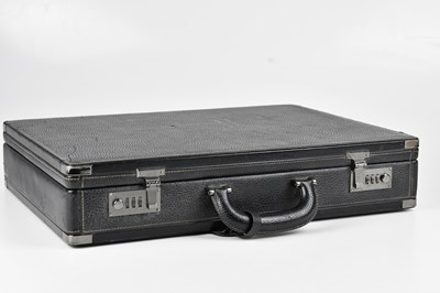 Lot 1264 - DUNHILL; a black grained leather hard sided...