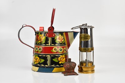 Lot 509 - E THOMAS & WILLIAMS LTD; a miner's lamp, also...