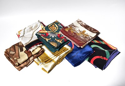 Lot 479 - A quantity of silk vintage scarves to include...