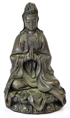 Lot 240 - A Chinese carved wooden figure of the...