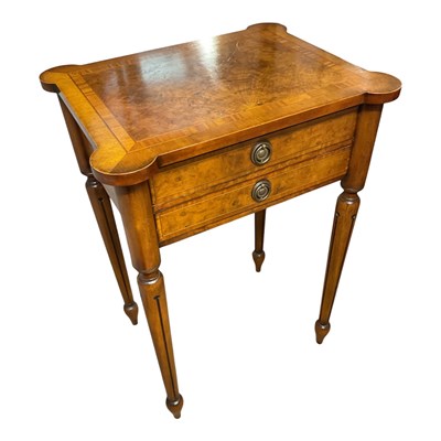 Lot 205 - A 19th century style two drawer side table,...