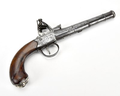 Lot 1118 - DELANEY: a 19th century flintlock pistol with...