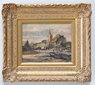 Lot 1640 - IVAN TAYLOR (born 1946): oil on panel, 'Maldon,...