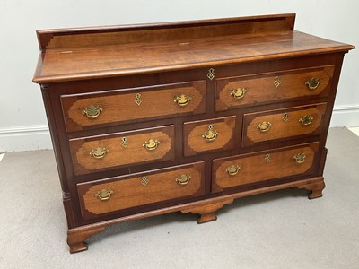 Lot 163 - A late 18th/early 19th century oak mule chest...