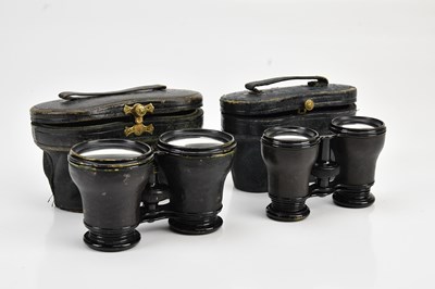 Lot 568 - LEMAIRE, PARIS; a pair of cased opera glasses,...