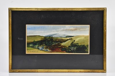 Lot 1020 - JOAN SUTHERLAND; oil on board, 'Pennine Fells...