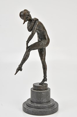 Lot 2140 - A bronze figure of a dancer, inscribed 'D H...