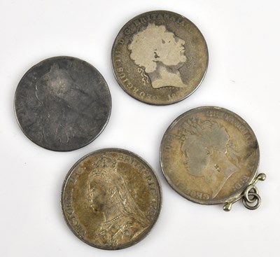 Lot 638 - A group of four crowns comprising George II,...