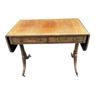 Lot 268 - A Victorian mahogany drop-leaf sofa table,...
