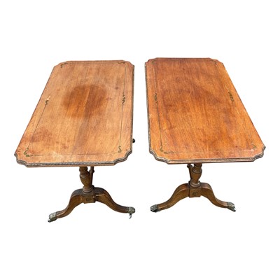 Lot 95 - A pair of reproduction mahogany side/coffee...