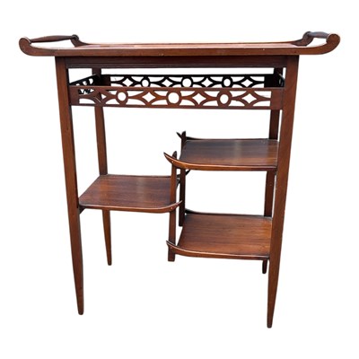 Lot 115 - A reproduction mahogany side table/display...