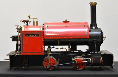 Lot 2165 - A 5” gauge live steam engine ‘Myfanwy’, red...