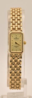 Lot 1517 - SOVEREIGN; a lady's 9ct yellow gold tank...