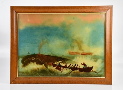Lot 1130 - An early 20th century print on glass of a...