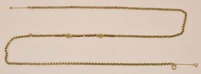 Lot 1315 - A 9ct yellow gold ball, bar and belcher link...