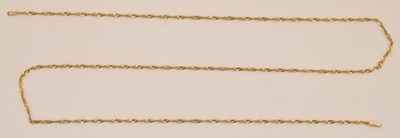 Lot 1349 - A 9ct bright yellow gold dainty twist necklace...