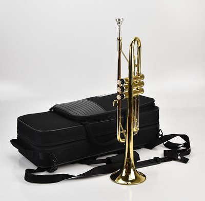 Lot 641 - THOMANN; a cased trumpet.
