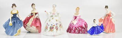 Lot 1295 - ROYAL DOULTON; six figures comprising 'Melanie'...