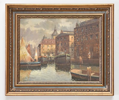 Lot 1093 - G VIGANO (Italian, 20th Century); oil on...