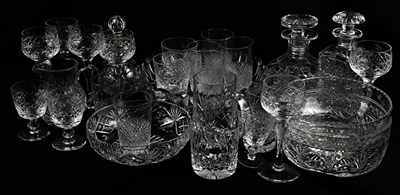 Lot 1208 - A collection of cut glass including silver...