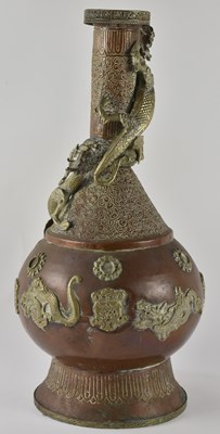 Lot 1075 - An early 20th century Oriental copper and...