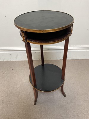 Lot 242 - A reproduction French inlaid mahogany side...