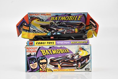 Lot 2017 - CORGI; a boxed model 267 Batmobile with firing...