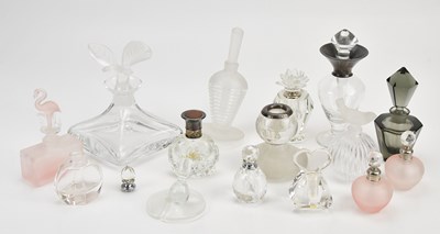 Lot 1230 - A collection of vintage glass perfume bottles,...